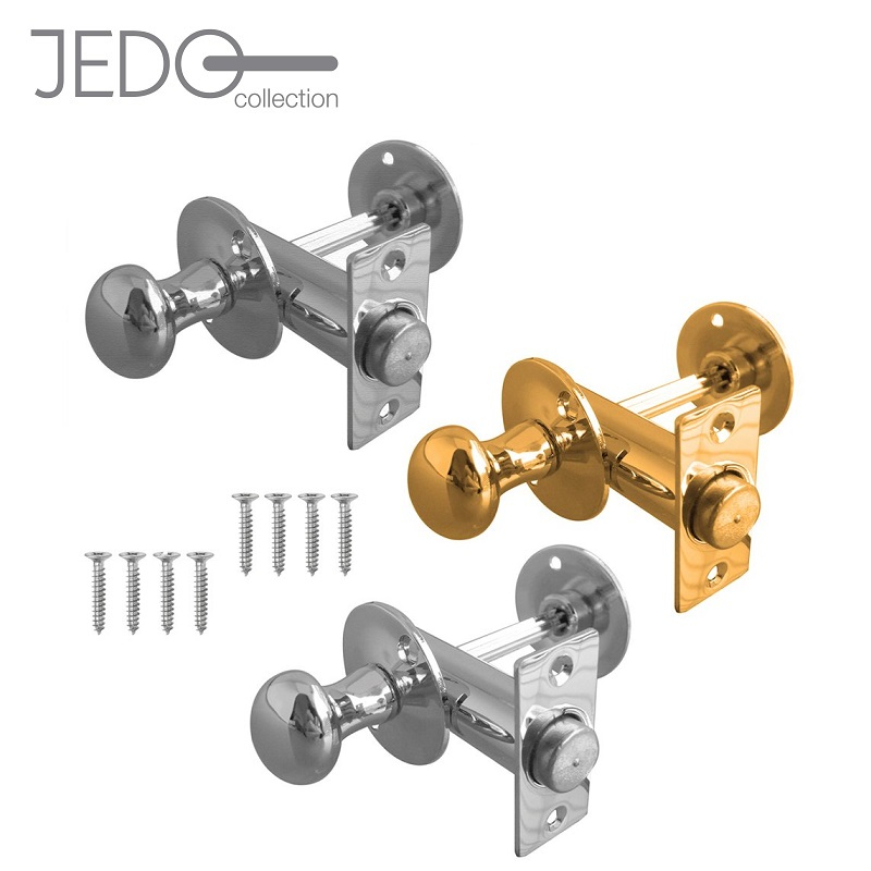Jedo Bathroom Door Bolt with Mortice Bolt 42mm x 19mm Polished Brass