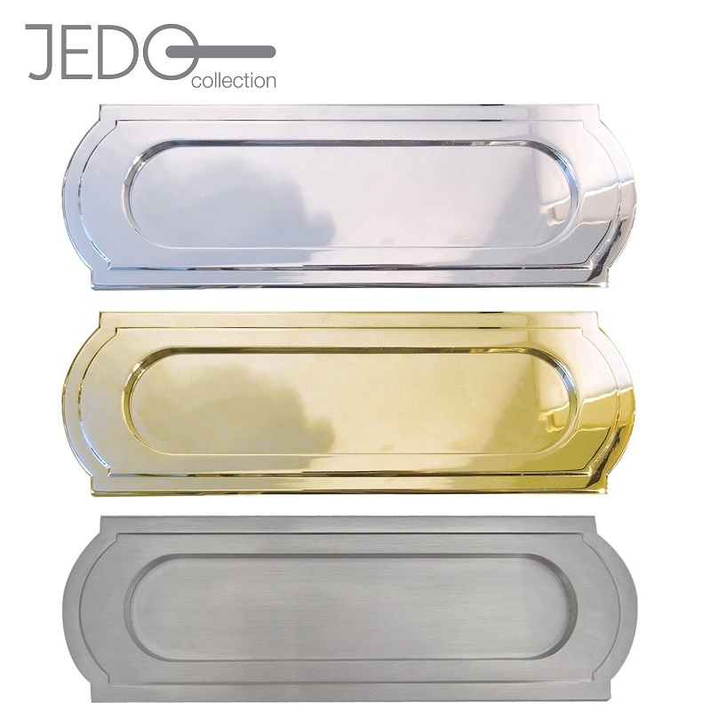 Jedo Front Door Sloane Letter Plate Polished Brass