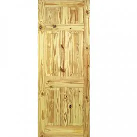 LPD Wood Grain 6 Panel Unfinished Knotty Pine Internal Door