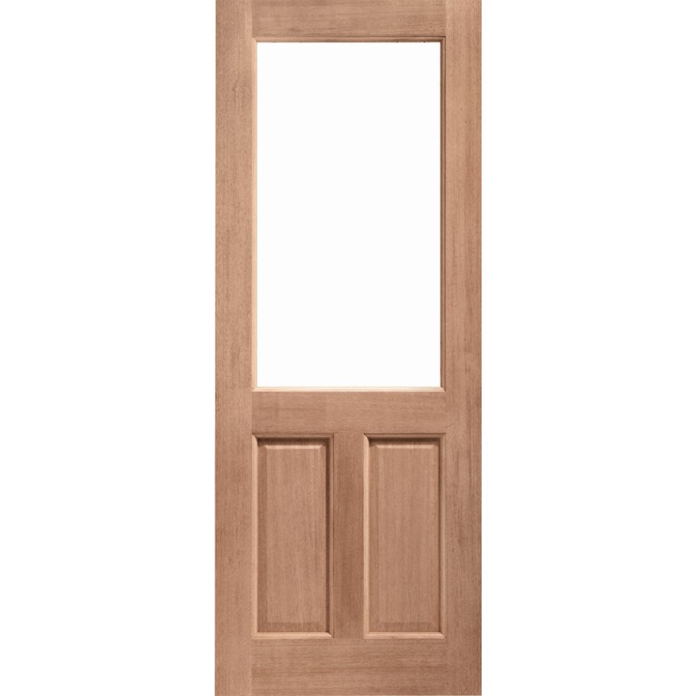 LPD 2XG 2 Panel Shaker Unfinished Natural Hardwood 1 Light Unglazed External Front Door (M&T)
