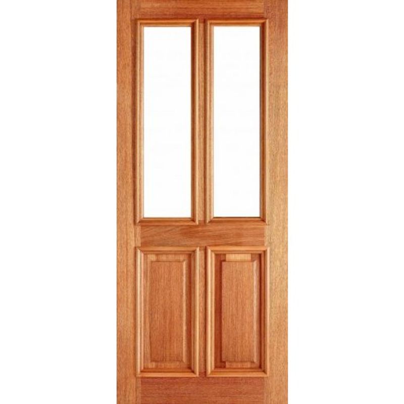 LPD Derby 2 Panel Victorian Unfinished Natural Hardwood 2 Light