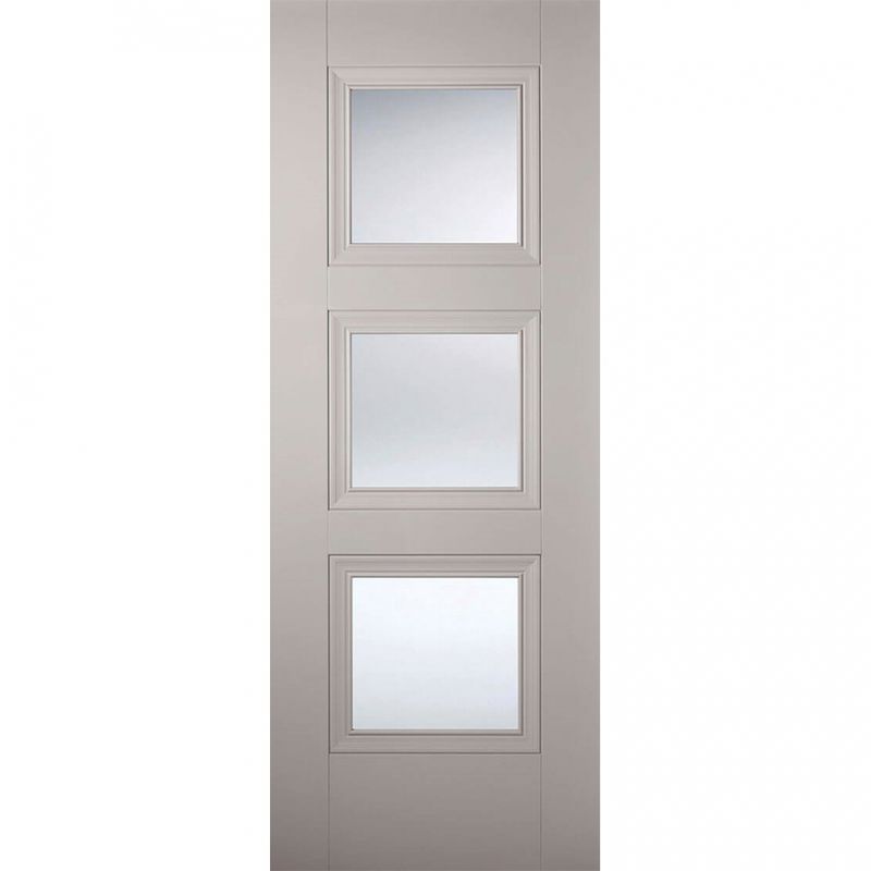 LPD Amsterdam Grey Primed Glazed Internal Door 1981mm x 762mm (78