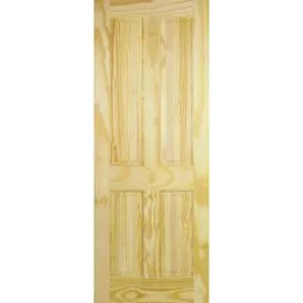 LPD Traditional 4 Panel Unfinished Pine Internal Door