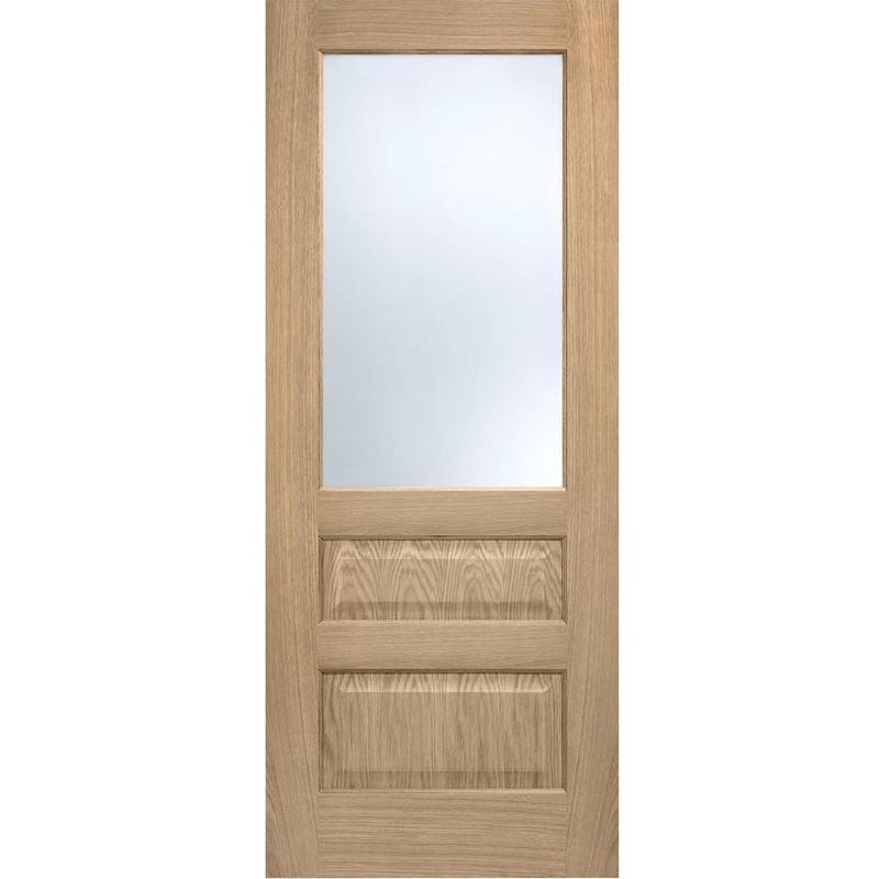 LPD Internal Oak CONTEMPORARY Pre-Finished Frosted Glazed Door (30 ...