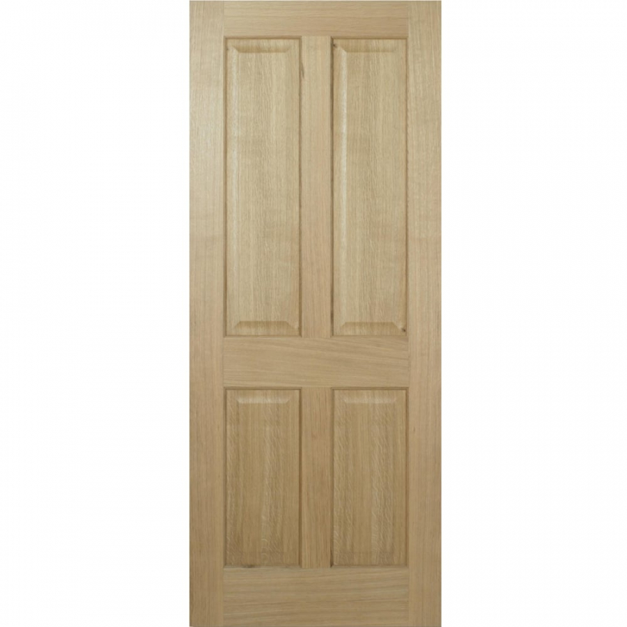 LPD Regency 4 Panel Unfinished Oak Internal FD30 Fire Door