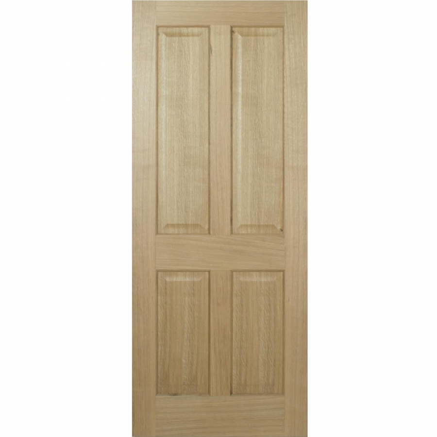 LPD Regency 4 Panel Unfinished Oak Internal Door