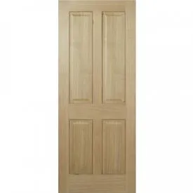 LPD Regency 4 Panel Fully Finished Oak Internal FD30 Fire Door