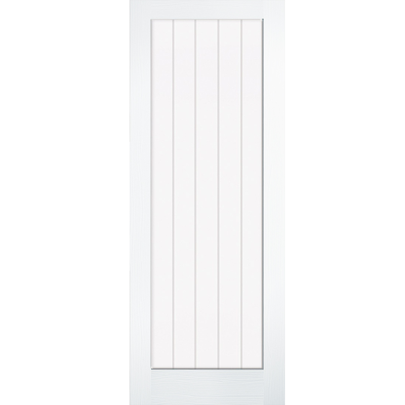 LPD Moulded Textured Primed White Glazed Internal Door