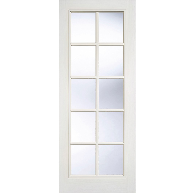 LPD SA White Primed 10 Light Glass Internal Door