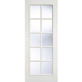 LPD SA White Primed 10 Light Glass Internal Door