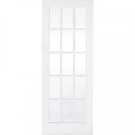 LPD SA15 White Primed 15 Light Clear Glass Internal Door