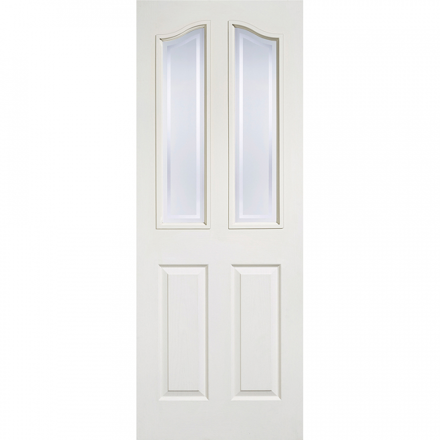 LPD Mayfair White Primed 2 Light Glass Internal Door