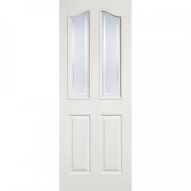 LPD Mayfair White Primed 2 Light Glass Internal Door