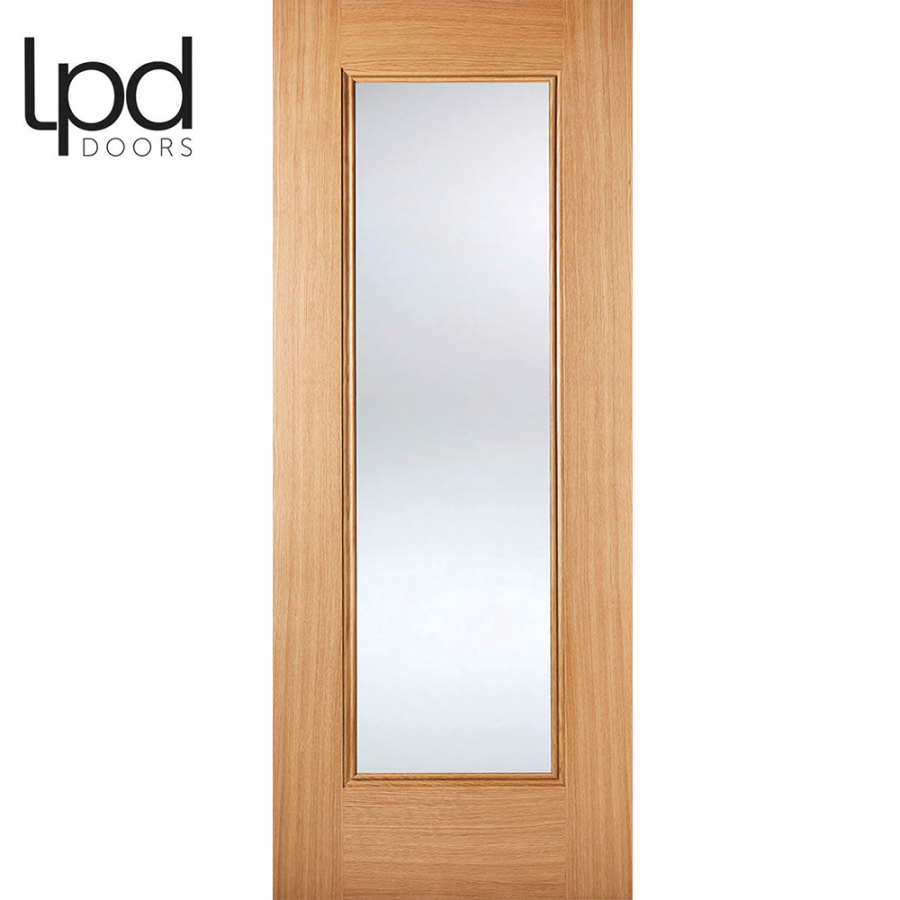 LPD Eindhoven Fully Finished Oak Glazed Internal Door - 1981mm x 838mm ...
