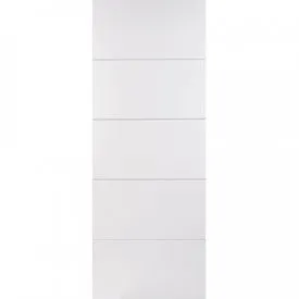 LPD Horizontal 5 Panel Smooth White Primed Internal FD30 Fire Door