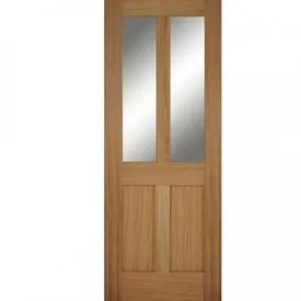 Mendes Bristol Internal Oak Un-Finished Shaker 4 Panel Glass Door