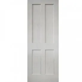 Mendes White Primed Oak Essex 4 Panelled Door