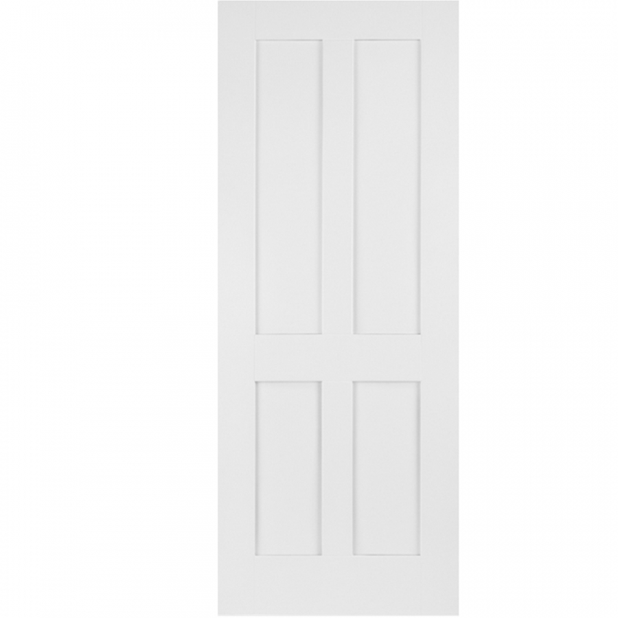 Mendes White Primed Shaker 4 Panelled Door