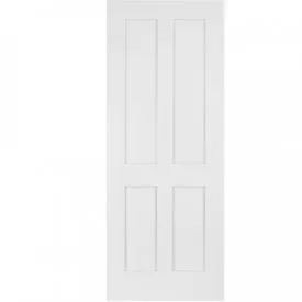 Mendes White Primed Shaker 4 Panelled Door