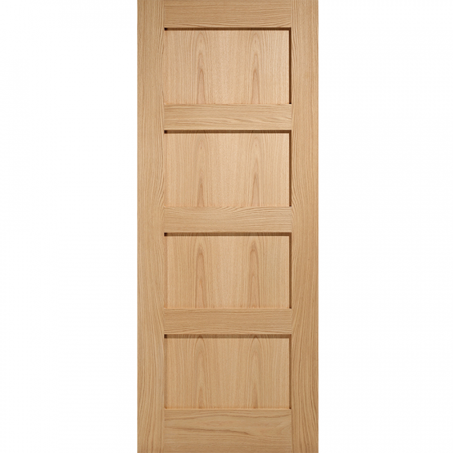 LPD Contemporary Panel Fully Finished Oak Internal FD30 Fire Door