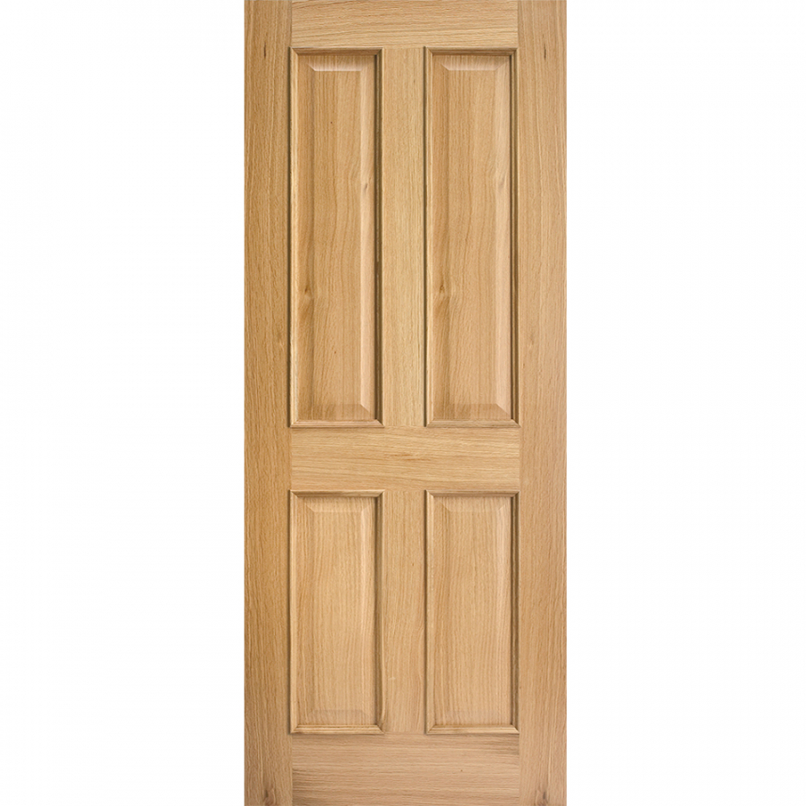 LPD Regency RM2S 4 Panel Unfinished Oak Internal Door