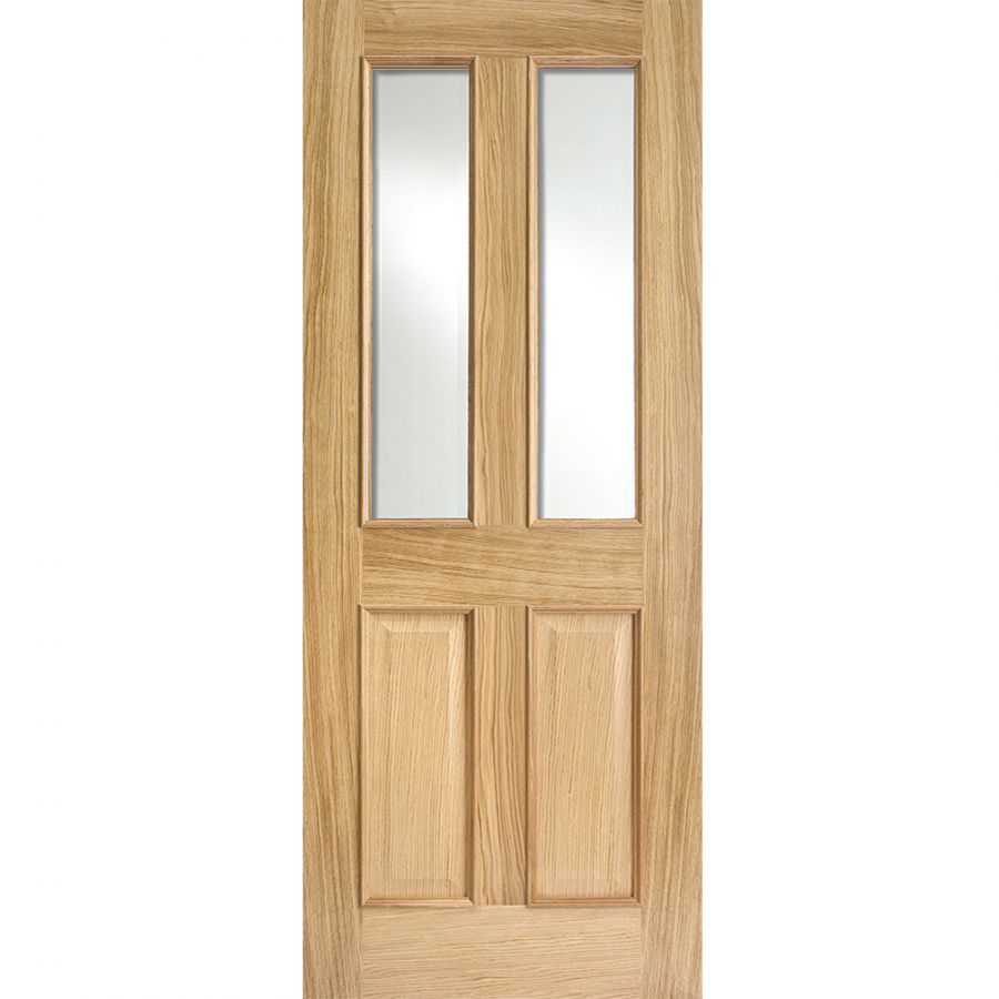 LPD Richmond RM2S Unfinished Oak Glass Internal Door