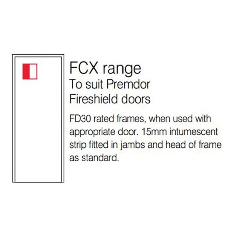 Premdor Internal Softwood Fire Rated Reversible Door Frame with No Threshold Sill (30" x 78