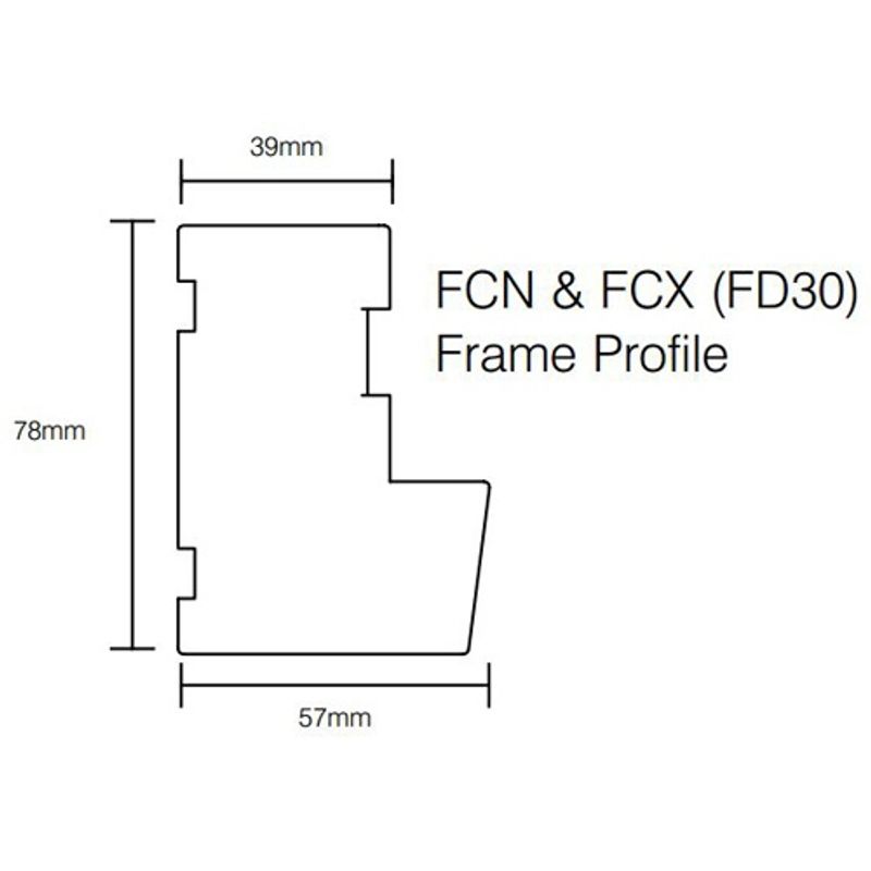 Premdor Internal Softwood Fire Rated Reversible Door Frame with No Threshold Sill (30" x 78