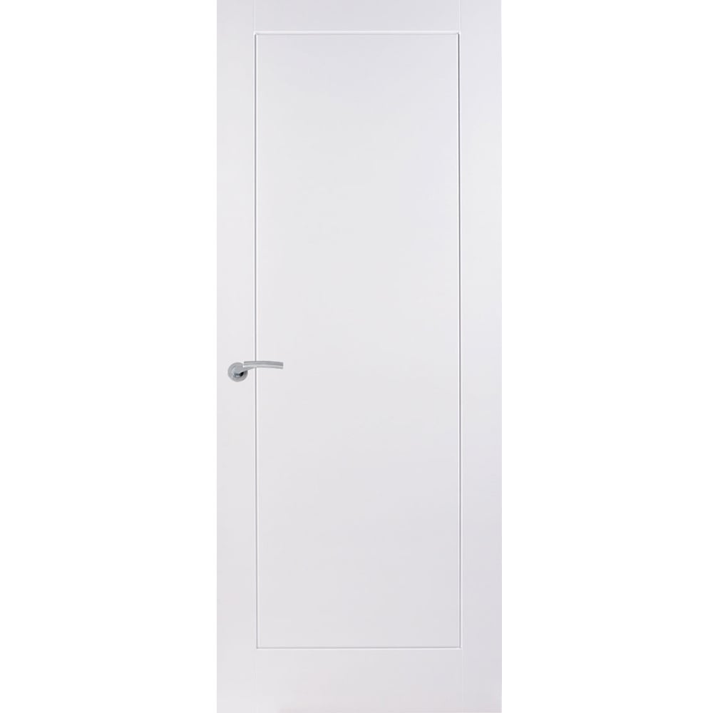 Premdor White Primed 1 Panel Safe'N'Sound Internal Door