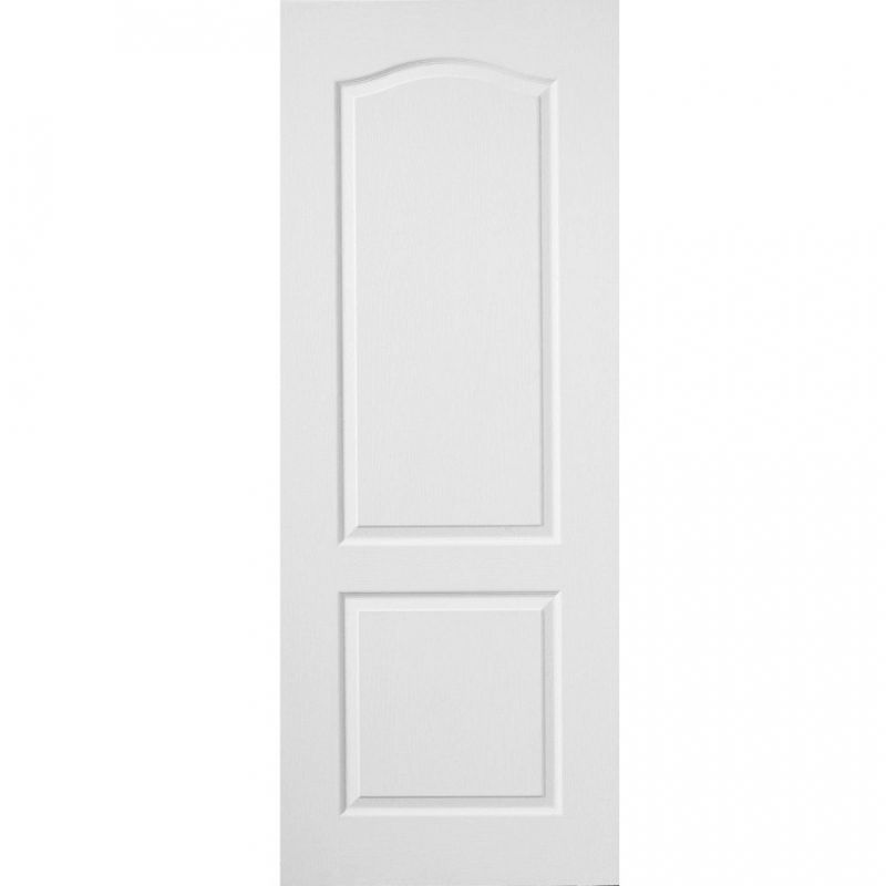 2 Panel Classique Premdor White Primed 2 Panel Arch Top Textured FD30 Fireshield Door ...