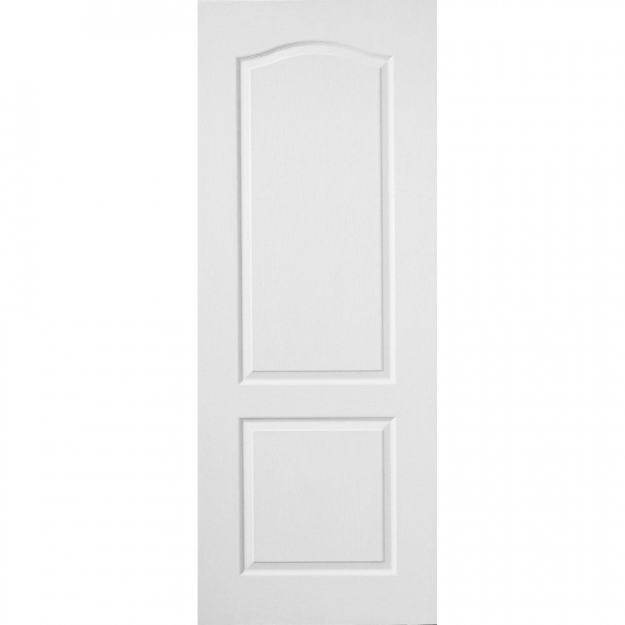 Premdor White Primed 2 Panel Arch Top Textured FD30 Fireshield Door