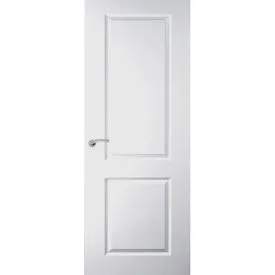 Premdor White Primed 2 Panel Moulded FD30 Fireshield Door