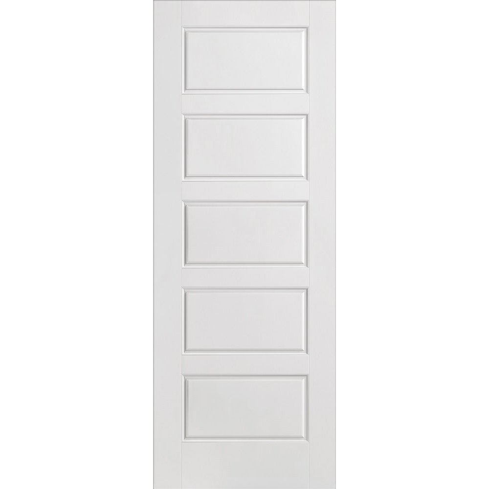 Premdor Internal White Primed 5 PANEL Moulded Smooth Door