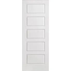 Premdor Internal White Primed 5 PANEL Moulded Smooth Door