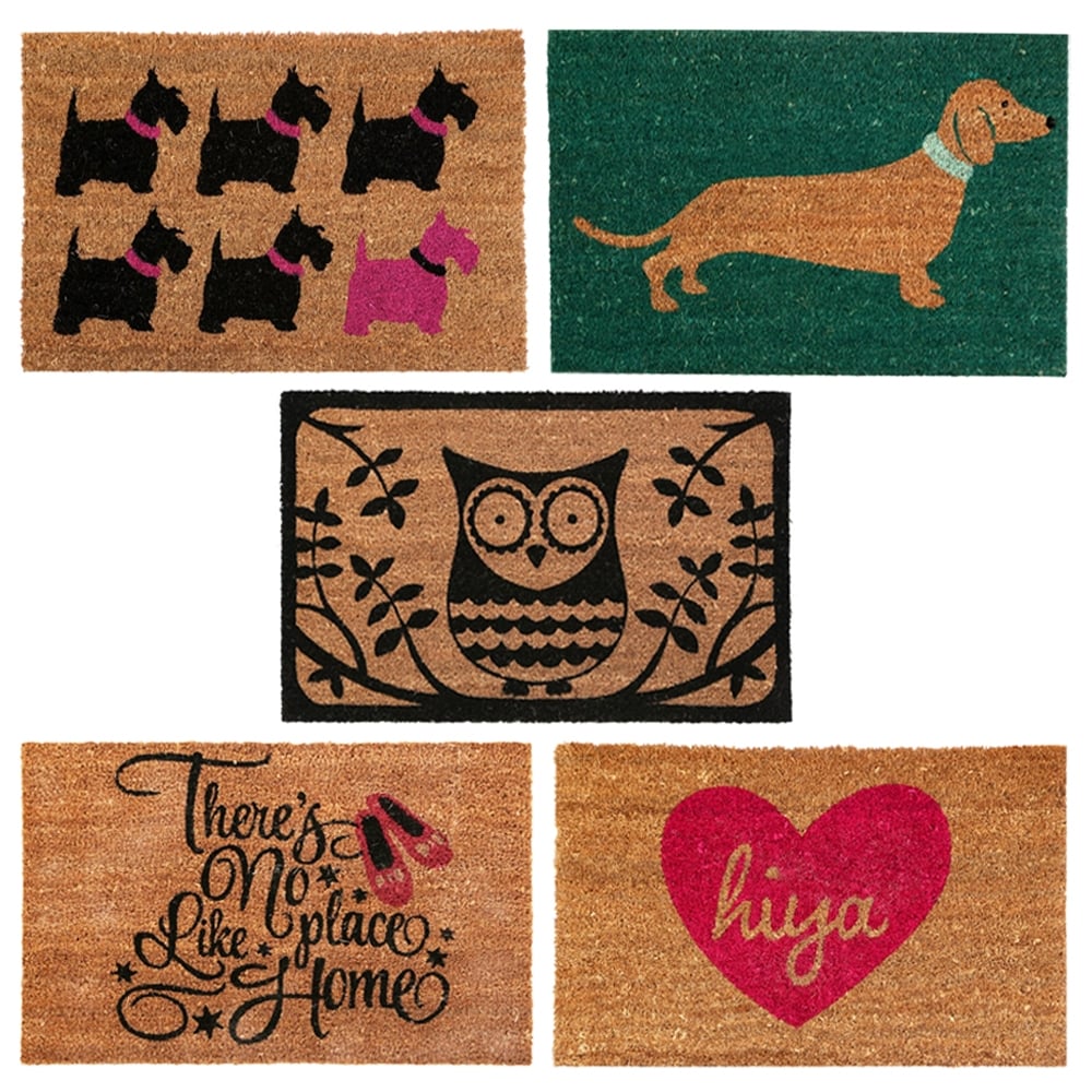 Premier Modern Novelty Natural Coir Door Mat (Scottie Dog) Door