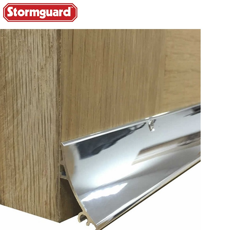 Stormguard Rain Deflector with Black End Caps Hardex Chrome Effect 914mm