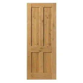JB Kind Rustic Victorian 4 Panel Fully Finished Knotty Oak Internal Door
