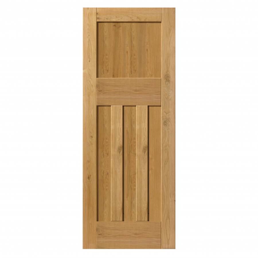 JB Kind Rustic DX Panel Fully Finished Knotty Oak Internal Door