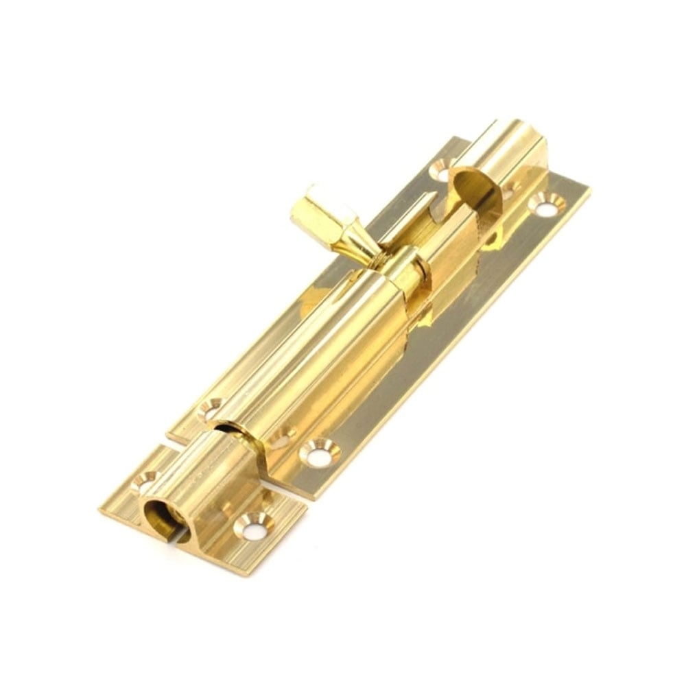 Securit Barrel Type Sliding Door Bolt (Brass) (100mm)