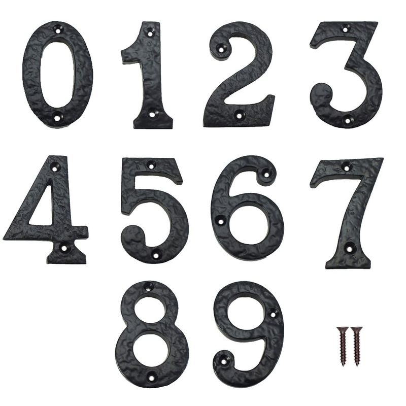 Securit Black Antique Iron House Front Door Number 2 (75mm) | Door ...