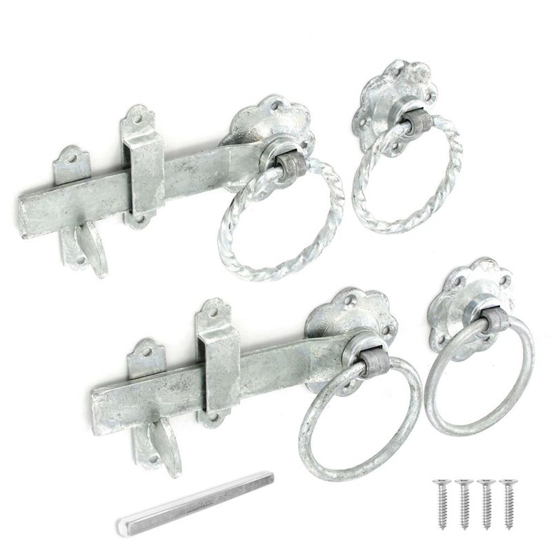Securit Straight Galvanised Ring Gate Latch 150mm Door Superstore®