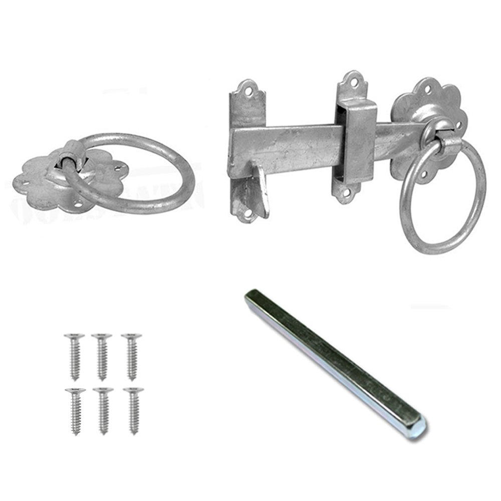 Securit Traditional Metal Gate Ring Latch Pack (Zinc Plated) Door