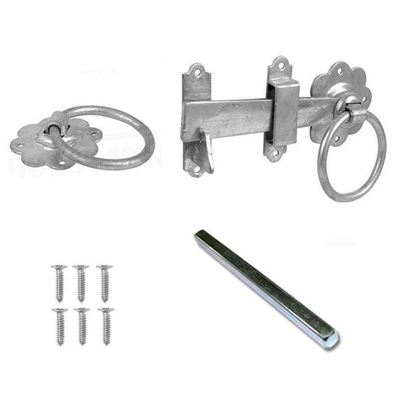 Securit Traditional Metal Gate Ring Latch Pack (Zinc Plated) Door