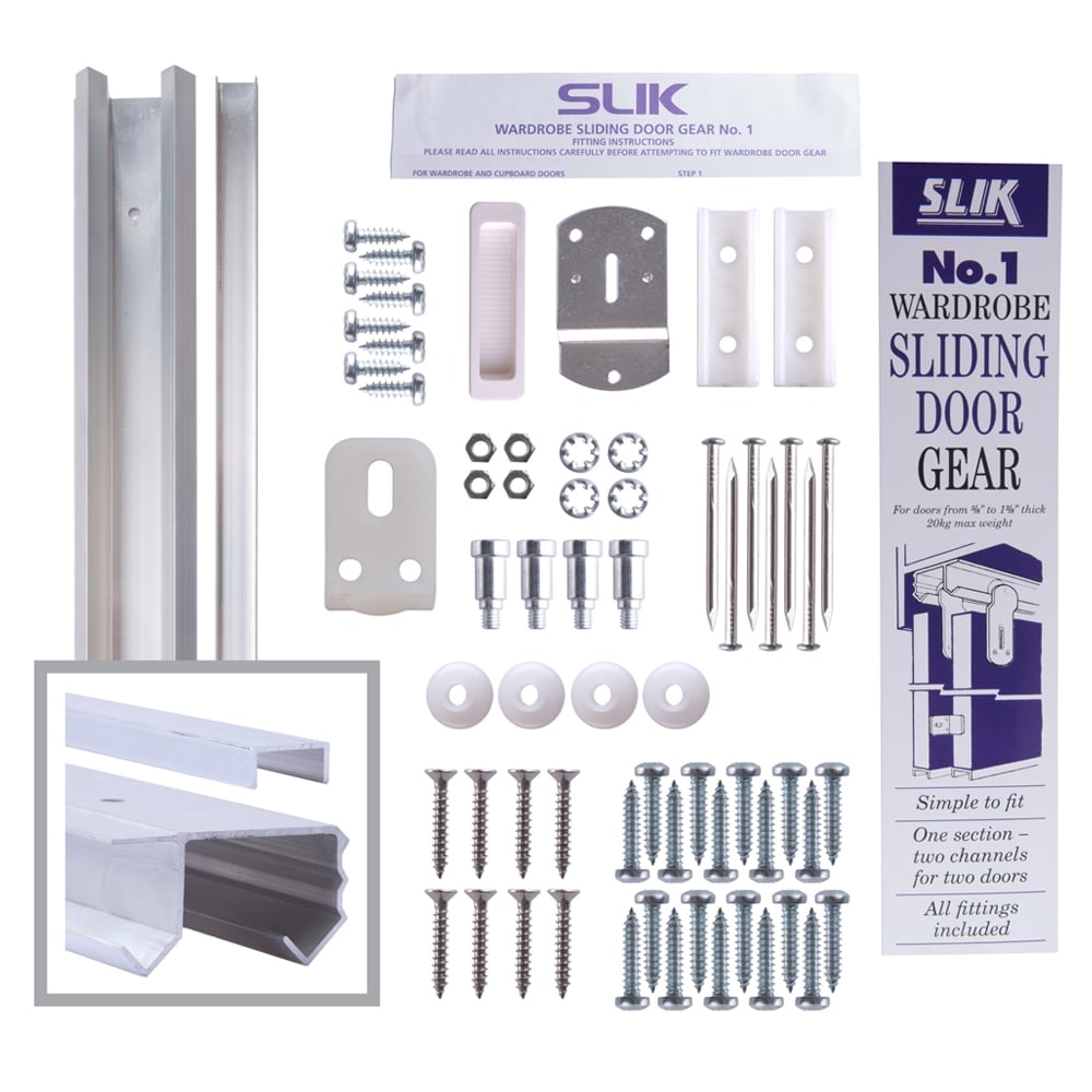 SLIK Sliding Wardrobe Door Gear No1 Track Kit (1219mm) Door Superstore®