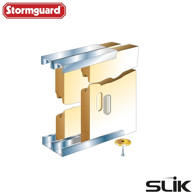 SLIK Sliding Cupboard Door Gear Track Kit (1219mm)-g