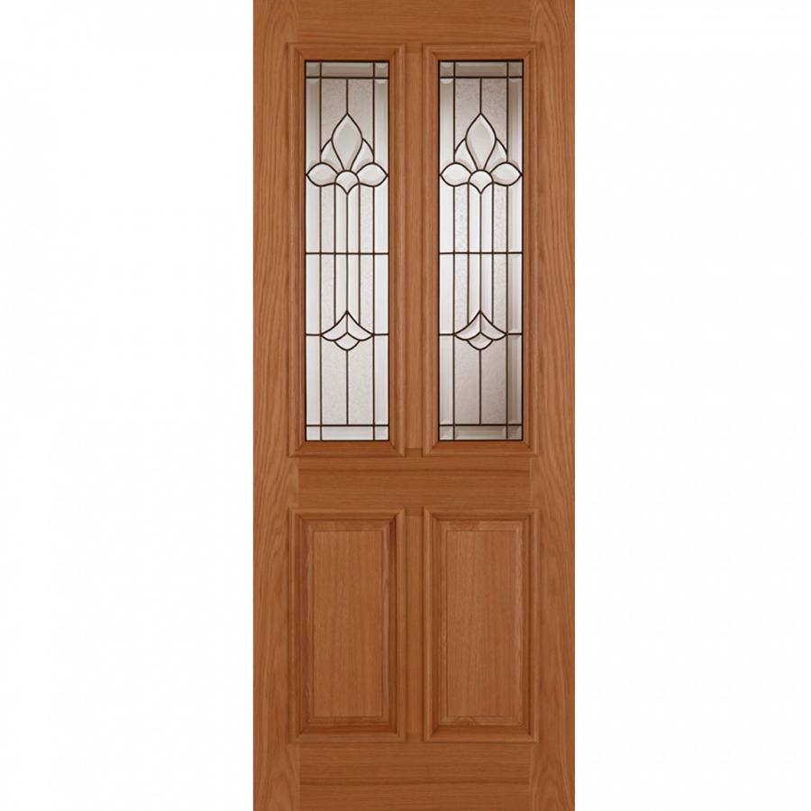 Mendes External Oak Traditional Derby Chameleon Glass Door
