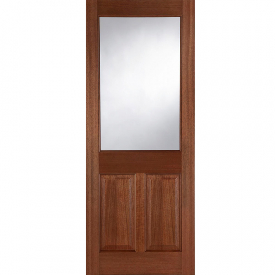 Mendes External Hardwood 2XG 2 Panel Unglazed Front Door