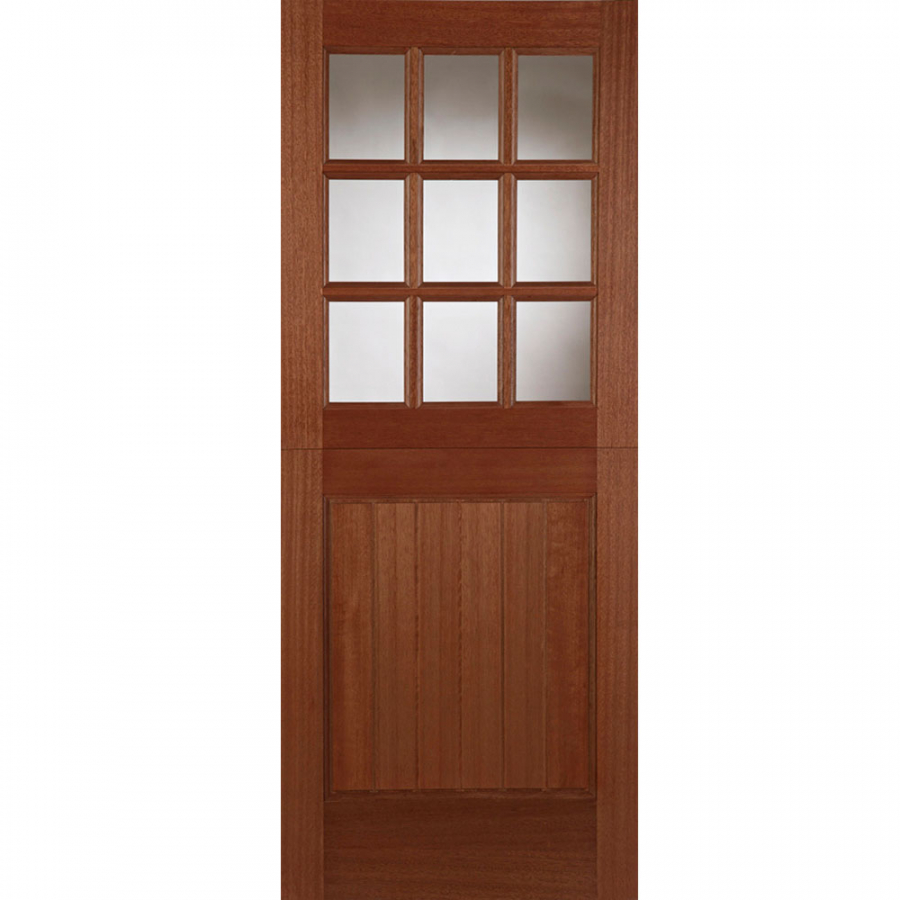 Mendes External Hardwood Stable 9 Light Unglazed Door