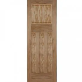 Mendes Pine Un-Finished 1930 Flat 4 Panelled Door
