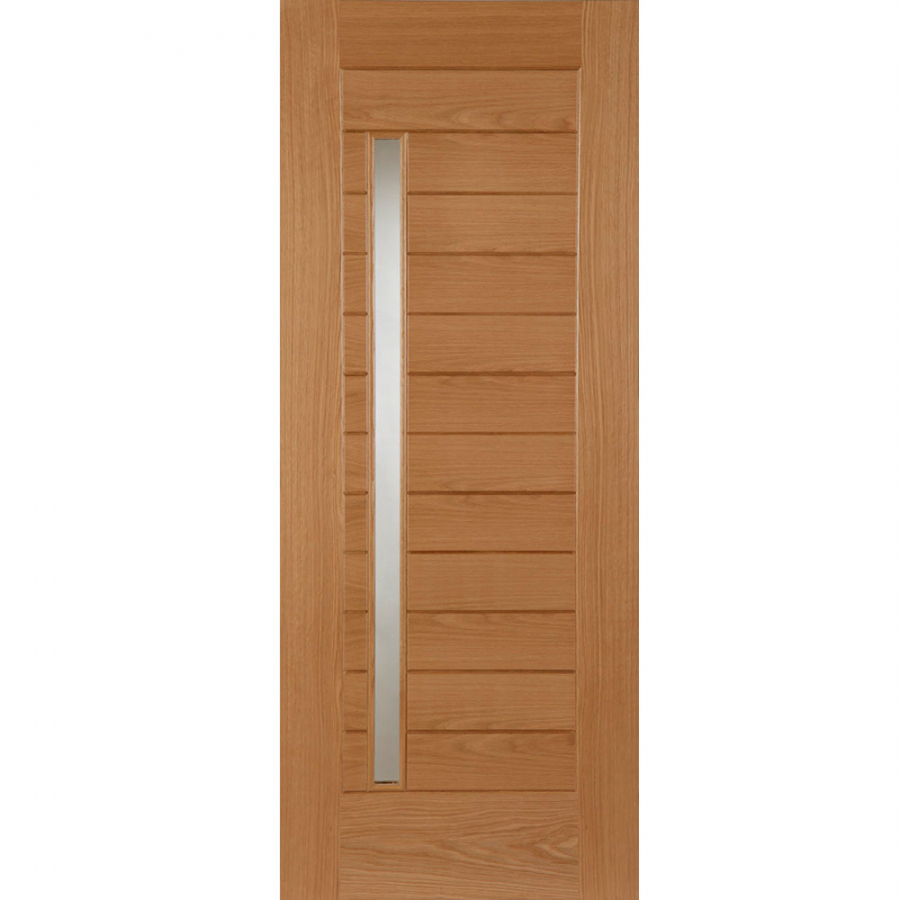 Mendes External Oak Oslo Modern Glass Door